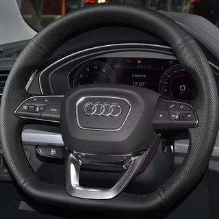 Custom Car Steering Wheel Cover Genuine Leather 100% Fit For Audi Q3 2018-2019 Q5 SQ5 2017-2019 Q7 SQ7 2015-2019 Q8 SQ8 2019