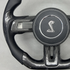 Ford Custom Real Carbon Fiber Mustang Steering Wheel Perforated Nappa Leather Ford Model Steering Wheel