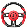 Ford Bronco Custom Carbon Fiber Steering Wheel Perforated Nappa Leather Ford Model Steering Wheel