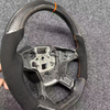 Customized Flat Bottomed Carbon Fiber Alcantara Steering Wheel for Ford Focus