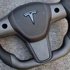 Matte Carbon Tesla Plaid Steering Wheel M-Tri Color Stitching T100% Fitment Guarantee Tesla