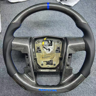 Real Carbon Fiber Steering Wheel for The Old Ford Raptor F150 with Leather Grips on Both Sides