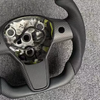 Matte Carbon Tesla Plaid Steering Wheel Tesla Aftermarket Forged Carbon Model Y Steering Wheel