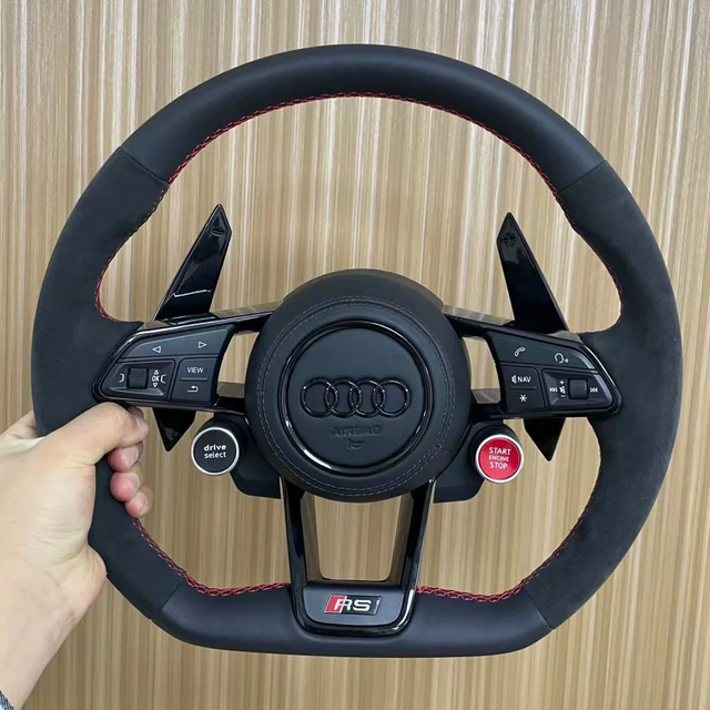 Audi Steering Wheel Nappa Leather Spliced Alcantara Suitable for Audi A3 A4L A5 A6L A7 S3 S4 Handmade Customization