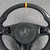 Gloss Carbon Mercedes E63 AMG Racing Steering Wheel 12 O'Clock Ring Mercedes W204 W205 W206 Steering Wheel