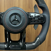 Gloss Carbon Mercedes E63 AMG Racing Steering Wheel Mercedes A B C S Class Custom Carbon Fiber Steering Wheel with LED Shift Lights