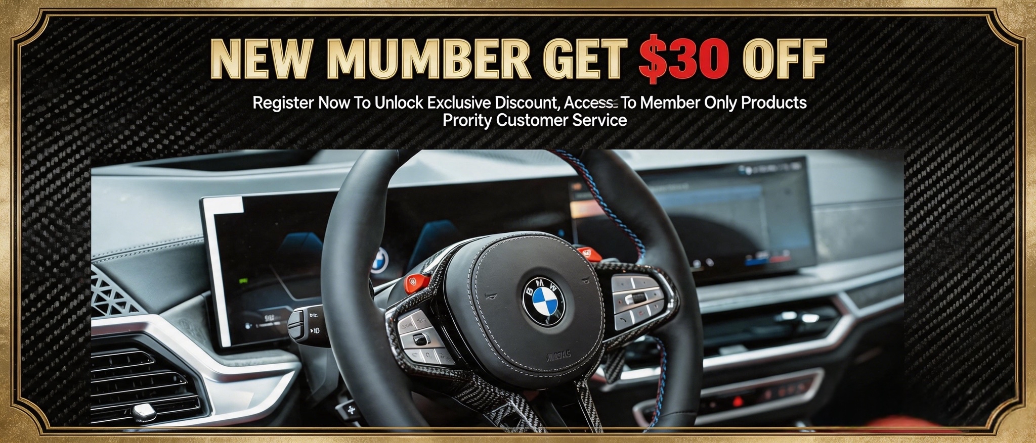 BMW carbon fiber steering wheel