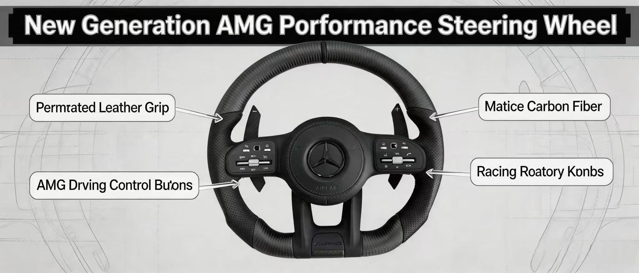 Mercedes-Benz carbon fiber steering wheel