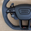 Contrast Stitching Genuine Leather Audi S4 S6 Steering Wheel Perforated Nappa Leather Audi A7 A8 Model Steering Wheel
