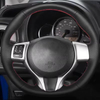 Custom Car Steering Wheel Braid Cover Soft 100% Fit For Toyota Yaris Verso S Vitz Ractis Subaru Trezia 2011-2015 Steering Wrap