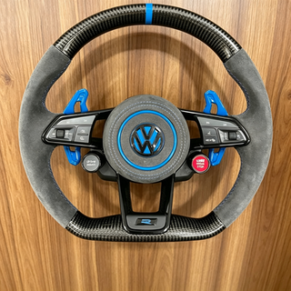 VW steering wheel matte carbon fiber spliced Alcantara steering wheel color customization suitable for VW Golf 8pro GTI MK7 MK8