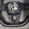 Matte carbon fiber steering wheel Volkswagen steering wheel suitable for Golf 8 GTI Polo 12 o'clock position ring centering mark