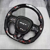 Bright forged carbon fiber steering wheel for Dodge Charger SRT with LED