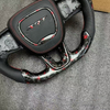 Dodge Forged Carbon Fiber Steering Wheel for Charger Challenger SRT with Leather Airbag Cover