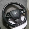 Customized Bright Carbon Fiber Steering Wheel for Honda Civic CR-V with Leather Airbag Cover
