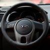 Custom Car Steering Wheel Braid Cover Non-slip Genuine Leather 100% Fit For Kia Forte Kia Soul Kia Rio 2009-2011 Car Accessories