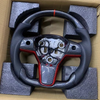 Tesla Custom Real Carbon Fiber Model 3 Yoke Steering Wheel Gloss Carbon Tesla Model X Racing Steering Wheel