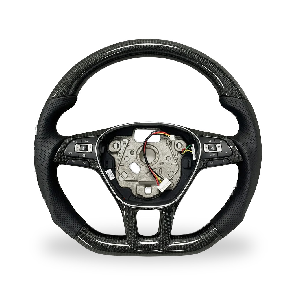 Custom Led Carbon Fiber Steering Wheel Compatible With Vw Golf Mk8,Gti,Gtd,Polo 8,Jetta,Cc And Other Vw Models
