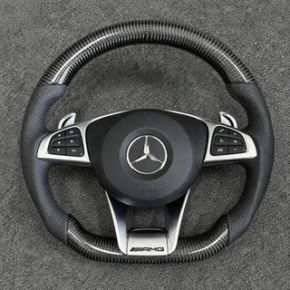 Mercedes AMG A B C E S GLC GLE 2003-2026 W203-W206 W211-W214 Custom Carbon Fiber Steering Wheel - YINGGENE