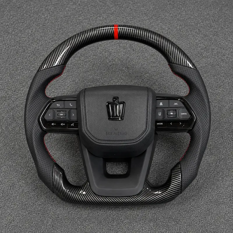 Custom Toyota Full Series Corolla Camry Crown Prius Supra RAV4 Real Carbon Fiber Steering Wheel 2006-2023 - YINGGEN