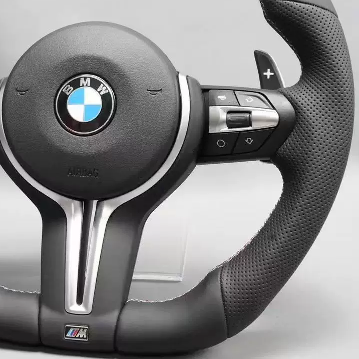 Genuine Nappa leather steering wheel suitable for BMW M3/M5/M6 E90 E92 F10 F15 F3018 (2012-2019)
