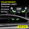 Solar Demon Eye LED Car Window Light, Wireless No Drill Solar And USB Powered Devil Eyes Warning Lights for Cars Windshield Rear Window, Waterproof Eyes Animated for Suvs Trucks Vans