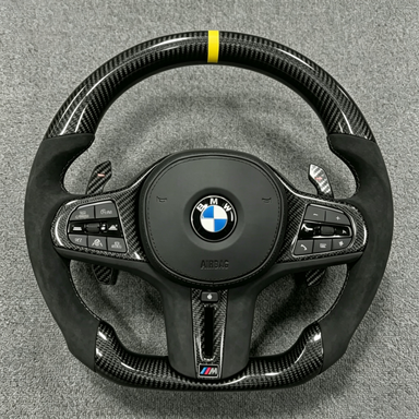 BMW Real Carbon Fiber Modified Steering Wheel 4 Series M4 G22 G23 G26 G82 G83 (2019-025)-YINGGEN