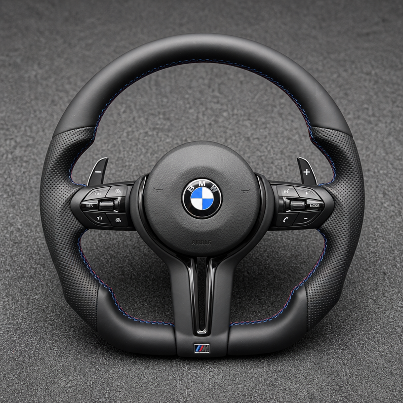 For BMW X5 Series F15 X5M F85 2014 – 2018 Custom Made Nappa Leather Steering Wheel - YINGGENE