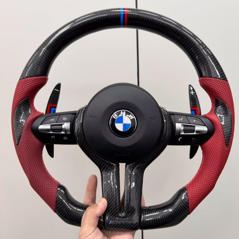 Real Carbon Fiber Steering Wheel for BMW E92 E91 E93 F30 F20 F10 M3 M5