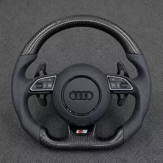 Audi A8 S8 D2 D3 D4 D5 Custom Real Carbon Fiber Steering Wheel 1994-2026 - YINGGEN