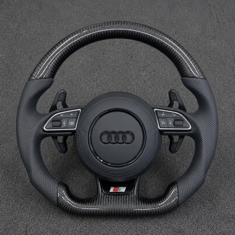 Audi A8 S8 D2 D3 D4 D5 Custom Real Carbon Fiber Steering Wheel 1994-2026 - YINGGEN