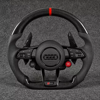 Custom Genuine Carbon Fiber & Napa leather Steering Wheel for Audi Q5 SQ5 8R FY 2008‑2026 Audi Q7 Sportback - YINGGENE