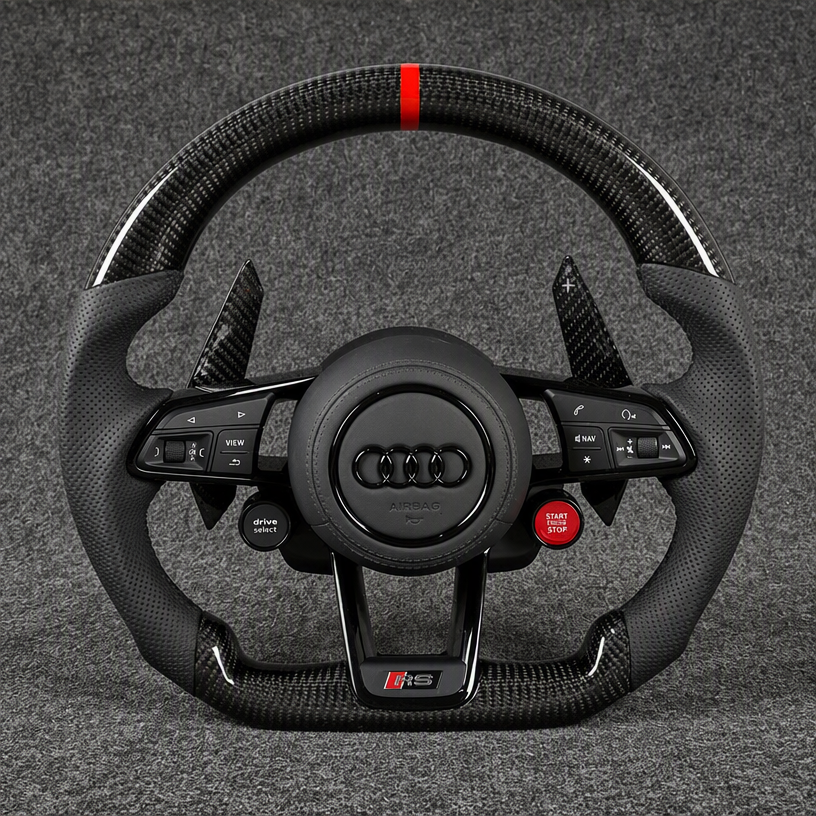 Audi Custom Real Carbon Fiber Steering Wheel A8 D2 D3 D4 D5 1994-2026 1994-2026 - YINGGEN