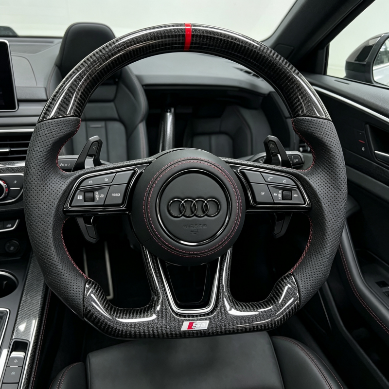 Close up of Leather and Carbon Fiber Texture