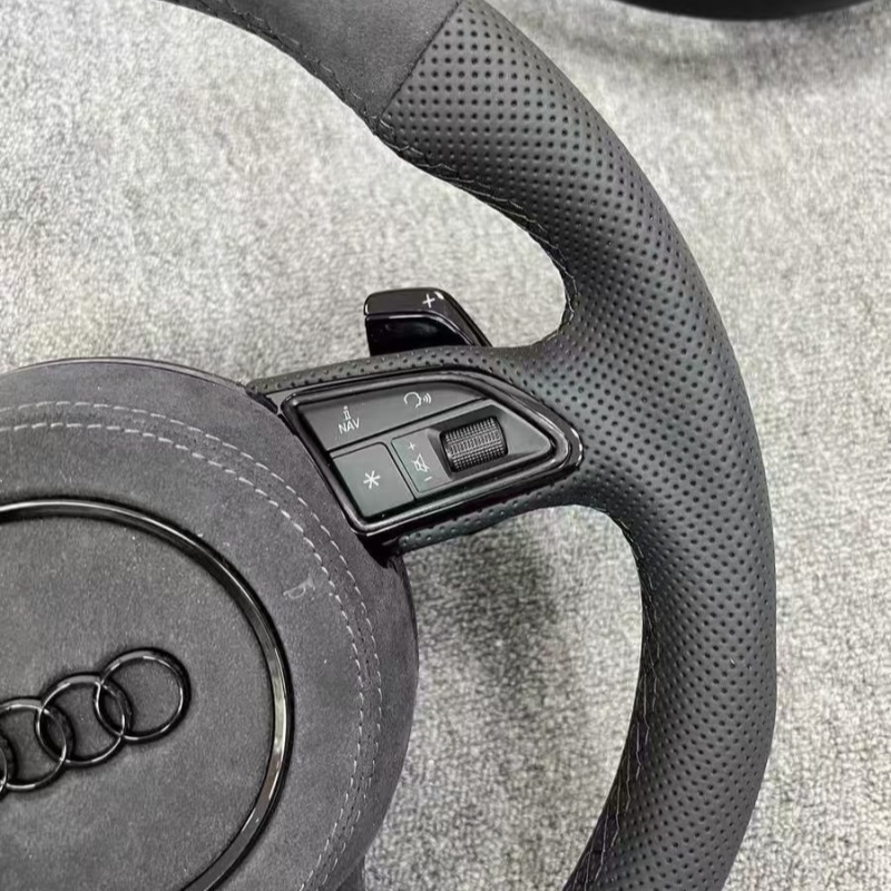 Audi steering wheel with paddle shifters, S-Line style modification, suitable for racing and daily driving