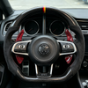 Custom VW steering wheel with control buttons, high durable leather car replacement steering part