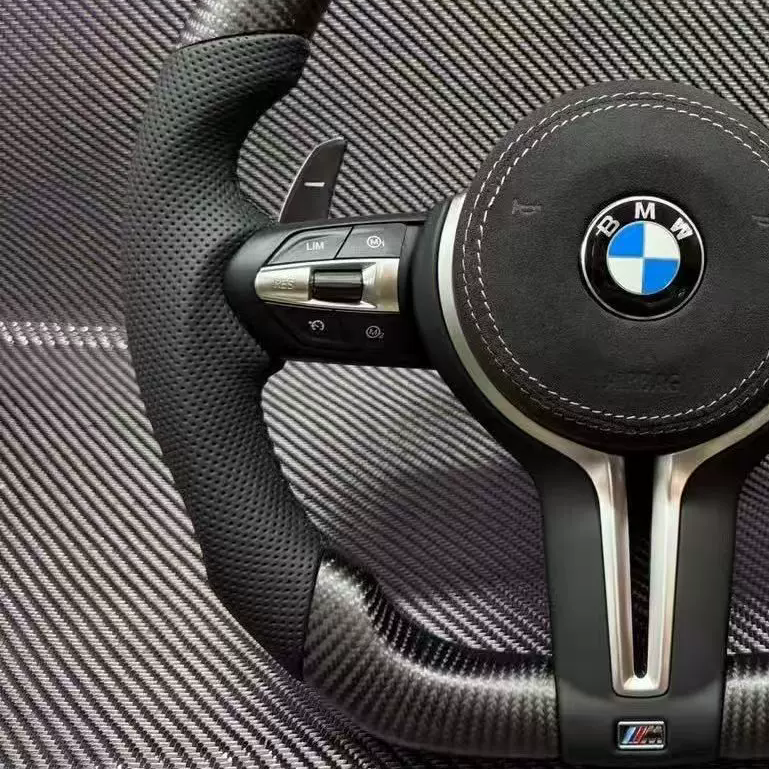 BMW steering wheel assembly real carbon fiber steering wheel F30 F35 F20 F21 F22 F23 F80（2012‑2019 ） fiber modification