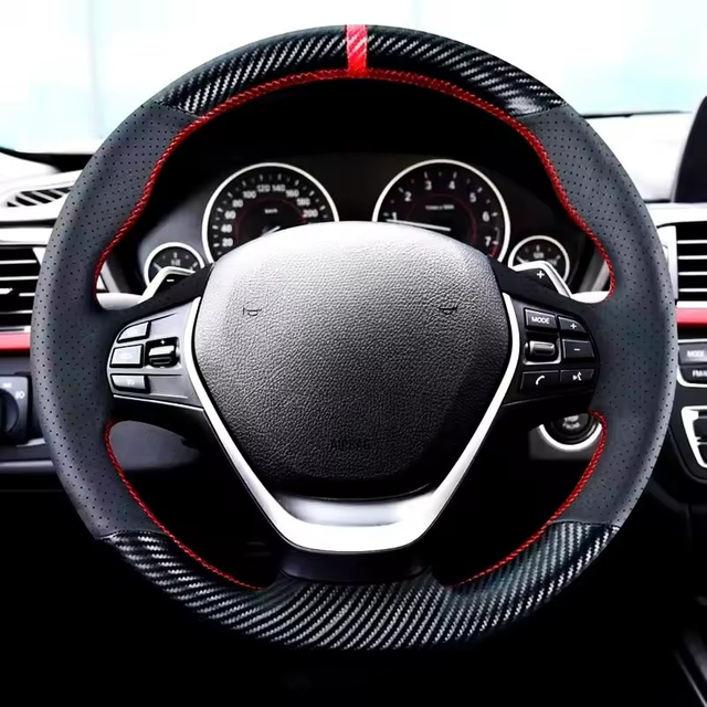 Steering Wheel Cover Carbon Fiber For BMW F25 X3 X4 F20 3 Series F30 F31 F34 4 Series F32 F33 F36 2 Series F45 F46 Accessories
