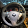 Custom Car Steering Wheel Braid Cover Soft 100% Fit For Nissan Note Serena Sylphy RU Versa Note NV200 Car Products Steering Wrap