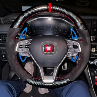 Custom Car Steering Wheel Braid Cover Soft 100% Fit For Honda Accord 10 2018 2019 Insight 2019 Car Products Steering Wrap