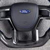 Suitable for Ford Raptor Carbon Fiber Steering Wheel F150 Flat Bottom Sports Genuine Leather Perforated OEM Upgrade