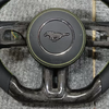 Ford Custom Real Carbon Fiber Mustang Steering Wheel 12 O'Clock Ring Ford Steering Wheel