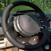 Custom Car Steering Wheel Braid Cover Soft Genuine Leather 100% Fit For Citroen C4 Picasso 2012-2014 C-quatre Car Accessories