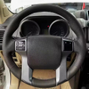 Custom Car Steering Wheel Braid Cover Soft 100% Fit For Toyota Land Cruiser Prado 2010-2011 2012-2014Car Products Steering Wrap