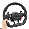 Alcantara and Nappa leather stitched steering wheel 12 o'clock alignment mark ergonomic grip custom steering wheel