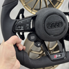 Alcantara and Nappa leather stitched steering wheel 12 o'clock alignment mark ergonomic grip custom steering wheel