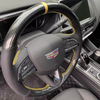 Custom Car Steering Wheel Cover Carbon Fiber Genuine Leather 100% Fit For Cadillac CT5 XT5 XT4 ATSL CT6 XT6 CT4 Car Accessories