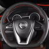 Custom Car Steering Wheel Cover Genuine Leather 100% Fit For Nissan Lannia Maxima 2015 2016 2017 2018 Auto Interior Accessories