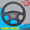 Custom Car Steering Wheel Braid Cover Soft 100% Fit For Citroen Elysee c-elysee Citroen Xsara Picasso Auto Interior Accessories