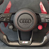 Bright Carbon Fiber Spliced Alcantara Steering Wheel Suitable for Audi Models A5 A6L A7 TT Q5 S4 S RS5 RS6 RS7 12 O'Clock Ring